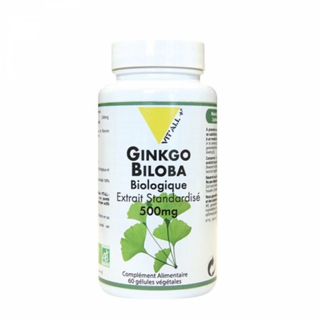 VIT'ALL+ GINKGO BILOBA 500 MG 60 GELULES VEGETALES VIT'ALL+ GINKGO BILOBA 500 MG 60 GELULES VEGETALES
