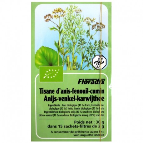 Tisane Bio anis-fenouil-cumin - 15 sachets Tisane Bio anis-fenouil-cumin - 15 sachets