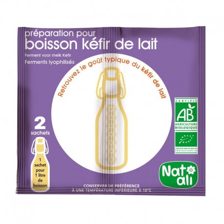 Ferment pour kéfir de lait bio Ferment pour kéfir de lait bio