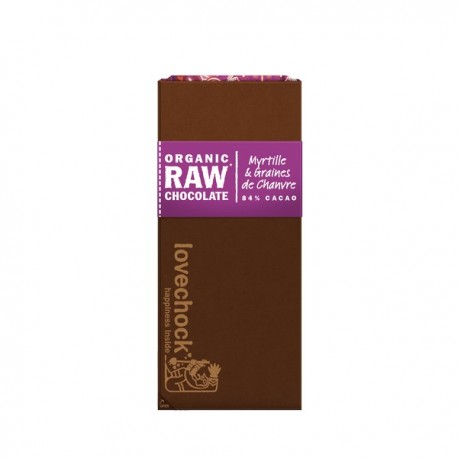 Tablette chocolat cru myrtille chanvre Tablette chocolat cru myrtille chanvre