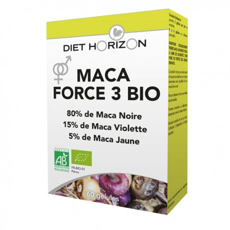 MACA Force 3 BIO 60 gélules MACA Force 3 BIO 60 gélules