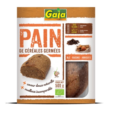 PAIN DE CEREALES GERMEES BLE/RAISIN 500G PAIN DE CEREALES GERMEES BLE/RAISIN 500G