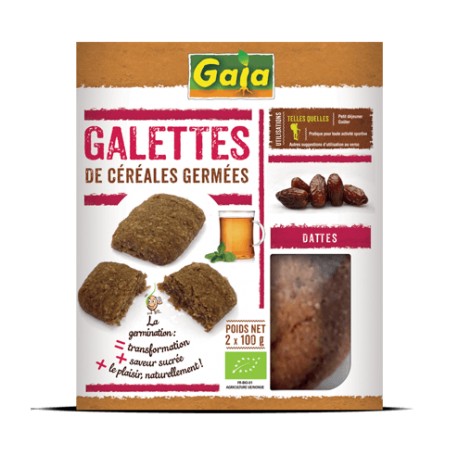 GALETTE CEREALES GERMEES DATTES 2X100G GALETTE CEREALES GERMEES DATTES 2X100G