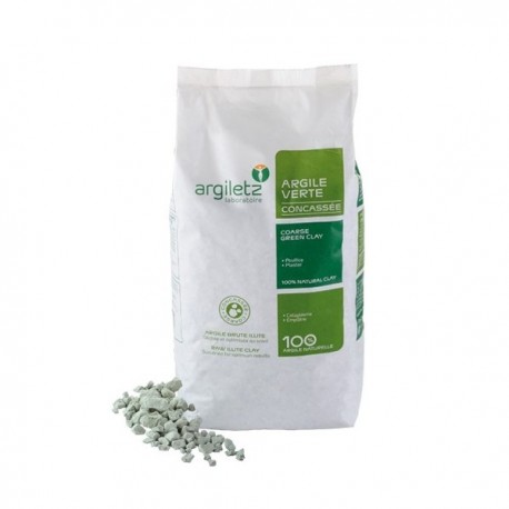 Argile verte concassée 1 kg Argile verte concassée 1 kg