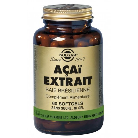 SOLGAR ACAI EXTRAIT 60 SOFTGELS SOLGAR ACAI EXTRAIT 60 SOFTGELS