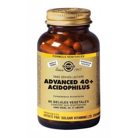 SOLGAR ADVANCED 40+ ACIDOPHILUS 60 GELULES VEGETALES SOLGAR ADVANCED 40+ ACIDOPHILUS 60 GELULES VEGETALES