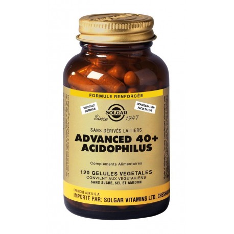 SOLGAR ADVANCED 40+ ACIDOPHILUS 120 GELULES VEGETALES SOLGAR ADVANCED 40+ ACIDOPHILUS 120 GELULES VEGETALES