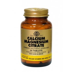 SOLGAR CALCIUM MAGNESIUM CITRATE 50 COMPRIMES