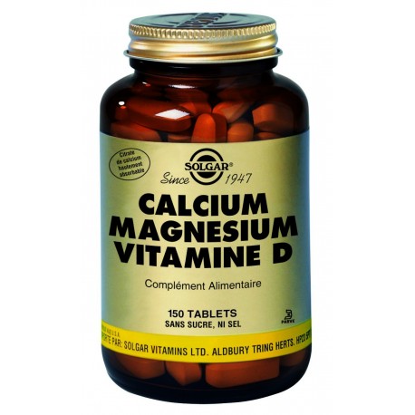 SOLGAR CALCIUM MAGNESIUM VITAMINE D 150 COMPRIMES SOLGAR CALCIUM MAGNESIUM VITAMINE D 150 COMPRIMES