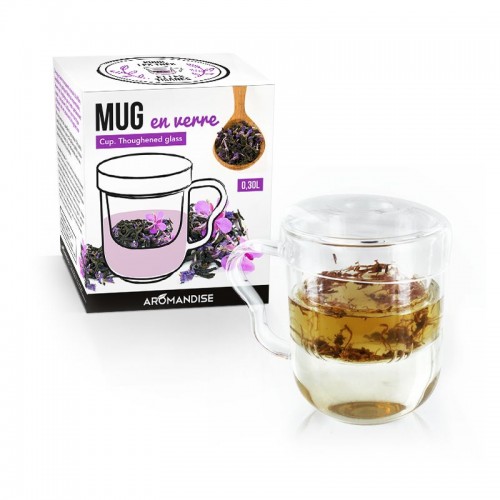 MUG VERRE + FILTRE VERRE  0.30 l