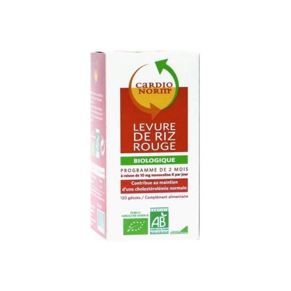 LEVURE de RIZ ROUGE 120 gélules LEVURE de RIZ ROUGE 120 gélules