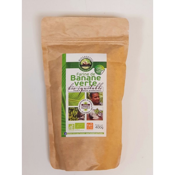 FARINE de BANANE VERTE sachet 400g FARINE de BANANE VERTE sachet 400g