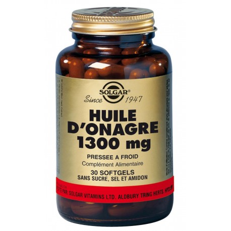 SOLGAR HUILE D'ONAGRE 1300 MG 30 SOFTGELS SOLGAR HUILE D'ONAGRE 1300 MG 30 SOFTGELS