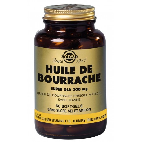 SOLGAR HUILE DE BOURRACHE SUPER GLA 300 MG 60 SOFTGELS SOLGAR HUILE DE BOURRACHE SUPER GLA 300 MG 60 SOFTGELS