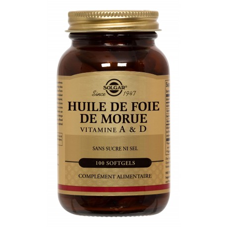 SOLGAR HUILE DE FOIE DE MORUE 100 SOFTGELS SOLGAR HUILE DE FOIE DE MORUE 100 SOFTGELS
