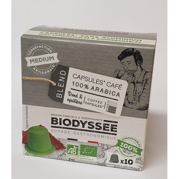 CAPSULE CAFE 100% ARABICA MEDIUM 10x5.3g CAPSULE CAFE 100% ARABICA MEDIUM 10x5.3g