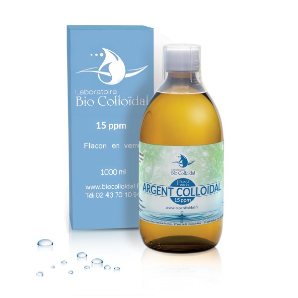 ARGENT COLLOÏDAL 15ppm flacon 1L ARGENT COLLOÏDAL 15ppm flacon 1L