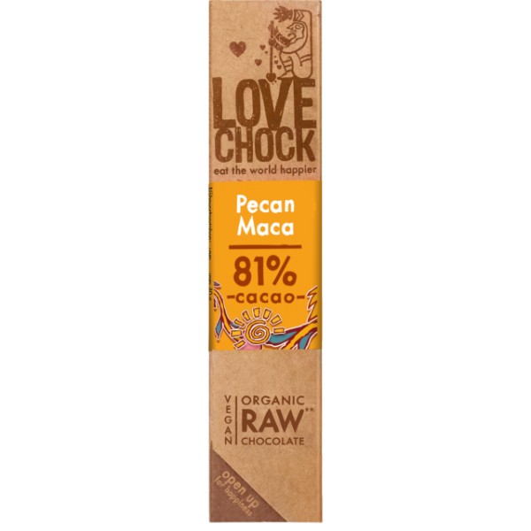 BARRE CHOCOLAT PECAN/MACA VEGAN 40g BARRE CHOCOLAT PECAN/MACA VEGAN 40g