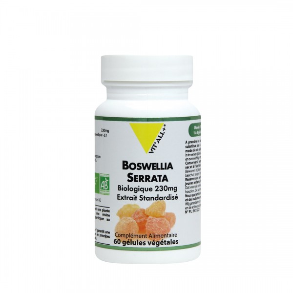 VIT'ALL+ BOSWELLA SERRATA 230 MG 60 GELULES VEGETALES VIT'ALL+ BOSWELLA SERRATA 230 MG 60 GELULES VEGETALES