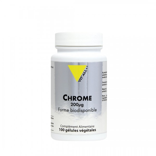 VIT'ALL+ CHROME 200 µG 60 GELULES VEGETALES VIT'ALL+ CHROME 200 µG 60 GELULES VEGETALES