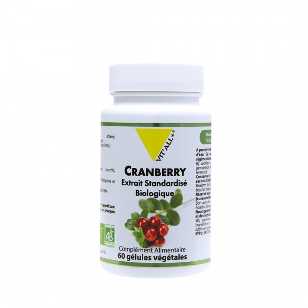 VIT'ALL+ CRANBERRY 30 GELULES VEGETALES VIT'ALL+ CRANBERRY 30 GELULES VEGETALES