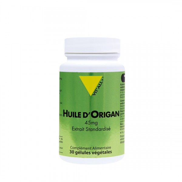 VIT'ALL+ HUILE D'ORIGAN 45 MG 30 GELULES VEGETALES VIT'ALL+ HUILE D'ORIGAN 45 MG 30 GELULES VEGETALES