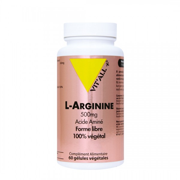 VIT'ALL+ L-ARGININE 500 MG 60 GELULES VEGETALES VIT'ALL+ L-ARGININE 500 MG 60 GELULES VEGETALES