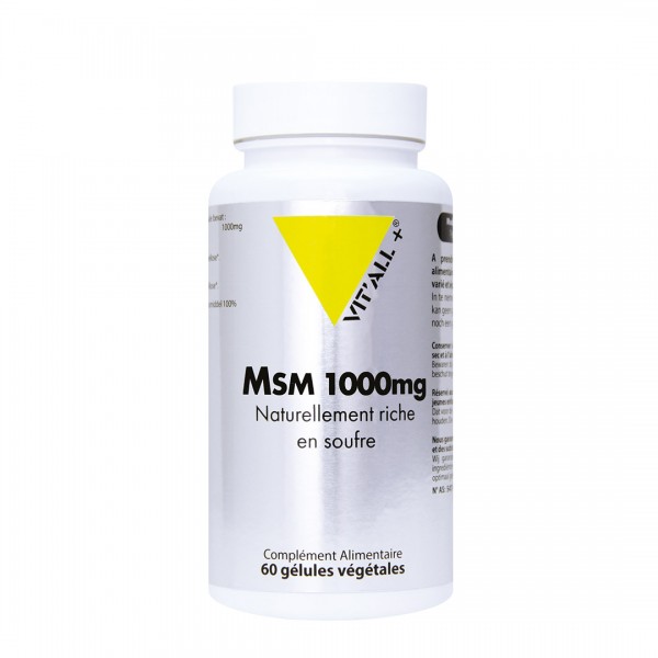VIT'ALL+ MSM 1000 MG 60 GELULES VEGETALES VIT'ALL+ MSM 1000 MG 60 GELULES VEGETALES