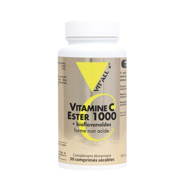 VIT'ALL+ VITAMINE C ESTER 1000 ET BIOFLAVONOIDES 50 COMPRIMES SECABLES VIT'ALL+ VITAMINE C ESTER 1000 ET BIOFLAVONOIDES 50 COMPRIMES SECABLES