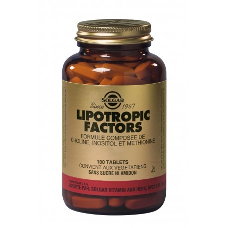SOLGAR LIPOTROPIC FACTORS 100 COMPRIMES SOLGAR LIPOTROPIC FACTORS 100 COMPRIMES