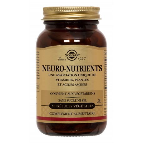 SOLGAR NEURO-NUTRIENTS 30 GELULES VEGETALES SOLGAR NEURO-NUTRIENTS 30 GELULES VEGETALES