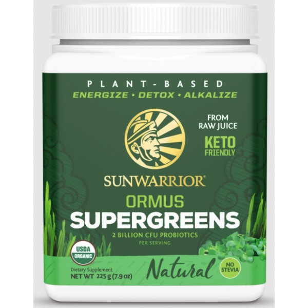 SUNWARRIOR OMRUS SUPERGREENS NATURAL 225G SUNWARRIOR OMRUS SUPERGREENS NATURAL 225G
