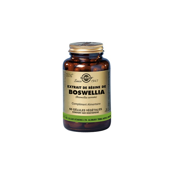 SOLGAR EXTRAIT DE RESINE DE BOSWELLIA 60 GELULES VEGETALES SOLGAR EXTRAIT DE RESINE DE BOSWELLIA 60 GELULES VEGETALES