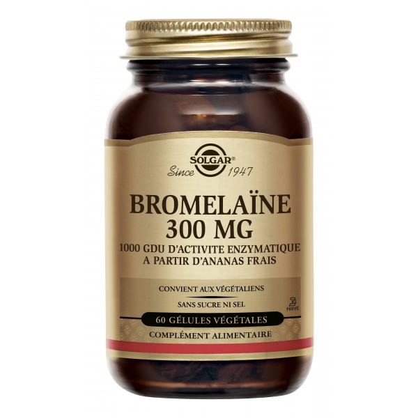 SOLGAR BROMELAINE 30 MG 60 GELULES VEGETALES SOLGAR BROMELAINE 30 MG 60 GELULES VEGETALES