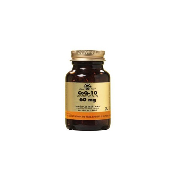 SOLGAR CoQ-10 60 MG 30 GELULES VEGETALES SOLGAR CoQ-10 60 MG 30 GELULES VEGETALES