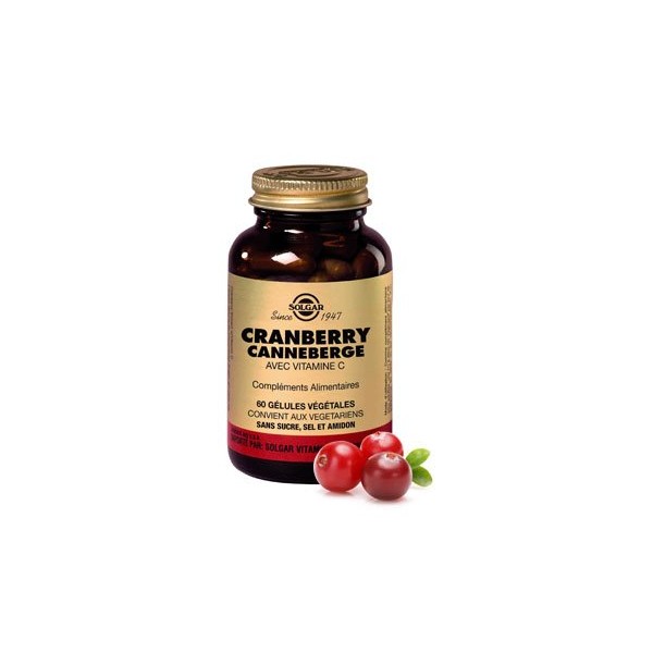 SOLGAR CRANBERRY CANNEBERGE 60 GELULES VEGETALES SOLGAR CRANBERRY CANNEBERGE 60 GELULES VEGETALES