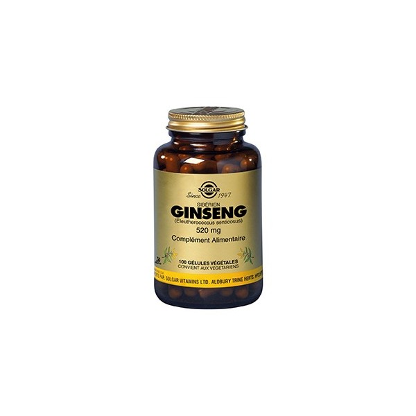 SOLGAR GINSENG SIBERIEN 100 GELULES VEGETALES SOLGAR GINSENG SIBERIEN 100 GELULES VEGETALES