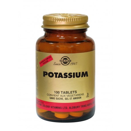 SOLGAR POTASSIUM 100 COMPRIMES SOLGAR POTASSIUM 100 COMPRIMES