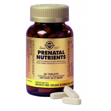 SOLGAR PRENATAL NUTRIENTS 60 COMPRIMES SOLGAR PRENATAL NUTRIENTS 60 COMPRIMES