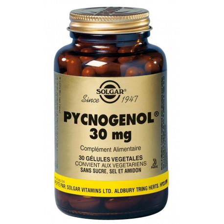 SOLGAR PYCNOGENOL 30 MG 30 GELULES VEGETALES SOLGAR PYCNOGENOL 30 MG 30 GELULES VEGETALES