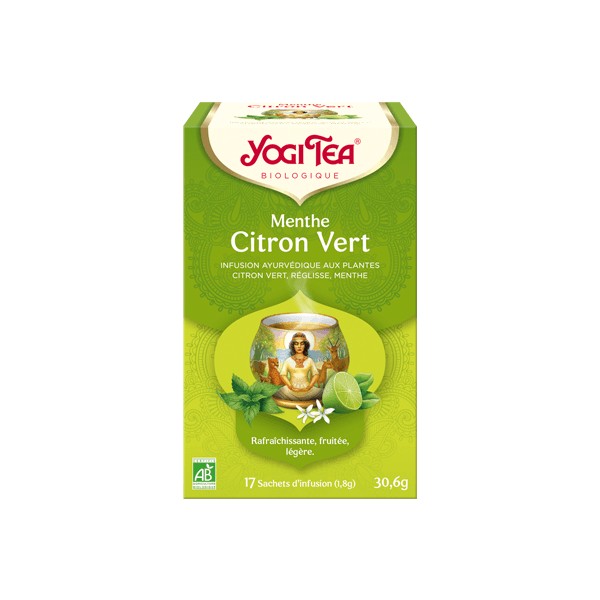 YOGI TEA menthe citron vert 17 sachets YOGI TEA menthe citron vert 17 sachets
