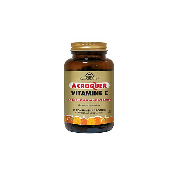SOLGAR VITAMINE C AROME ORANGE 500 MG 90 COMPRIMES A CROQUER SOLGAR VITAMINE C AROME ORANGE 500 MG 90 COMPRIMES A CROQUER