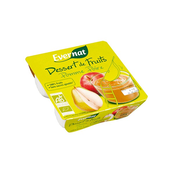 COMPOTE 100% POMME POIRE 4x100g COMPOTE 100% POMME POIRE 4x100g