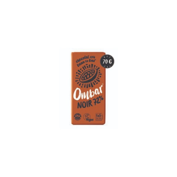 CHOCOLAT 72% CACAO CRU 70g CHOCOLAT 72% CACAO CRU 70g