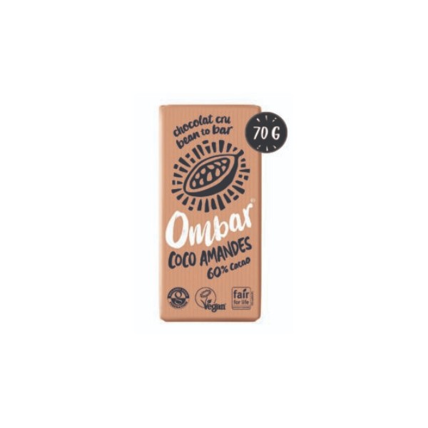 CHOCOLAT COCO ECLATS AMANDES 70g CHOCOLAT COCO ECLATS AMANDES 70g