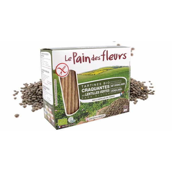 PAIN DES FLEURS LENTILLES VERTES 150g PAIN DES FLEURS LENTILLES VERTES 150g