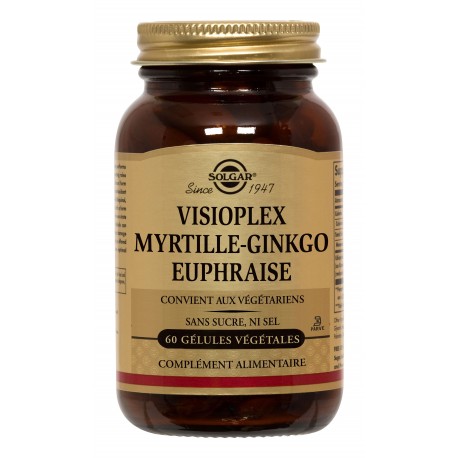 SOLGAR VISIOPLEX MYRTILLE-GINKGO-EUPHRAISE 60 GELULES VEGETALES SOLGAR VISIOPLEX MYRTILLE-GINKGO-EUPHRAISE 60 GELULES VEGETALES