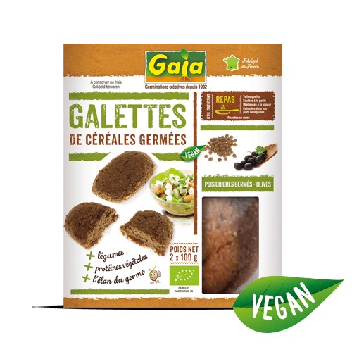 GALETTE REPAS POIS CHICHE/OLIVE 2x100g
