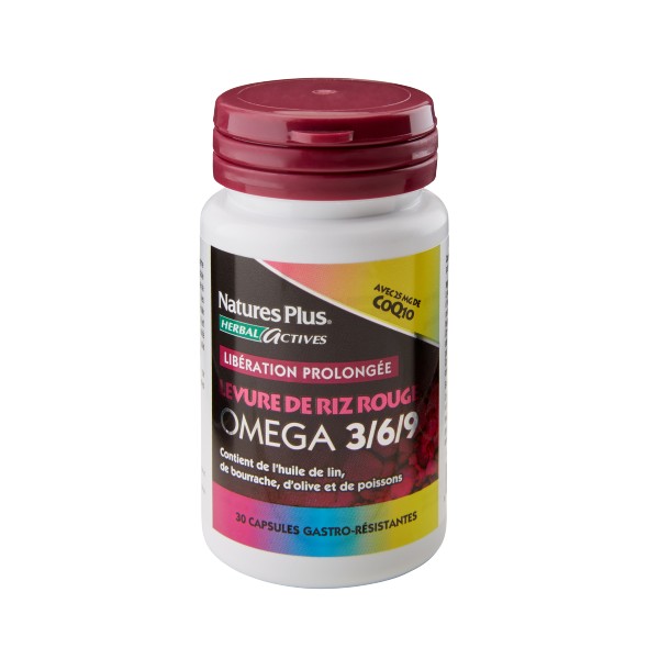 NATURES PLUS LEVURE DE RIZ ROUGE OMEGA 3/6/9 60 CAPSULES NATURES PLUS LEVURE DE RIZ ROUGE OMEGA 3/6/9 60 CAPSULES