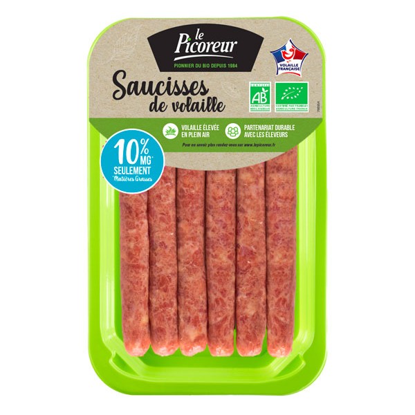 SAUCISSE VOLAILLE NATURE 250g le kg SAUCISSE VOLAILLE NATURE 250g le kg